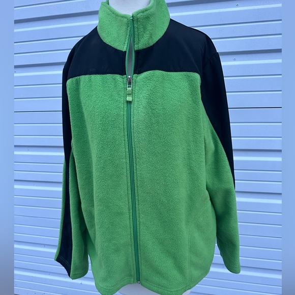 Kim Rogers women’s green fleece jacket size XL - Picture 1 of 6